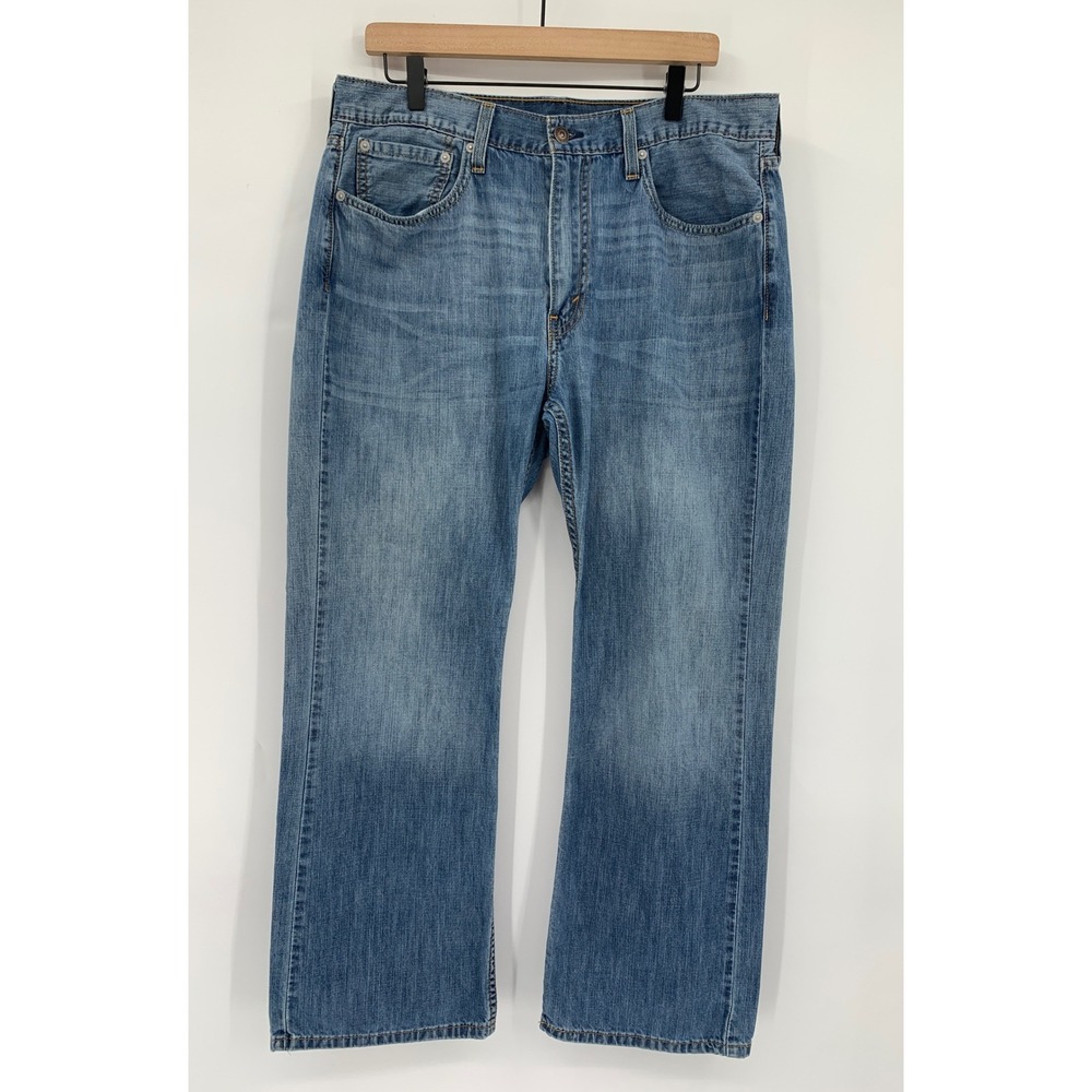 Levis 527 Jeans Mens 36x30 Blue Slim Bootcut 100% Cotton Fade Denim Pants